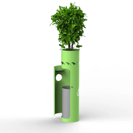 Galvanized Steel Outdoor Pet Trash Can – 120 cm Street Waste Bin with Inner Steel Liner - MaxBin