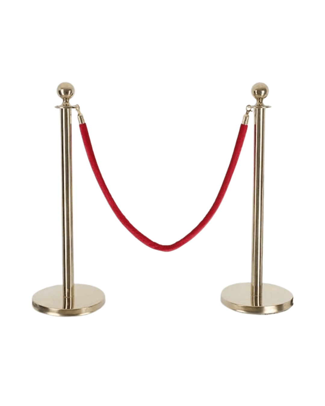 Gold Velvet Rope Stanchion – 106cm Bar Crowd Control Post - MaxBin