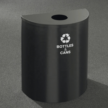 Large Capacity Dual Half - Round Garbage Bin – Open Top, Iron Construction - MaxBin