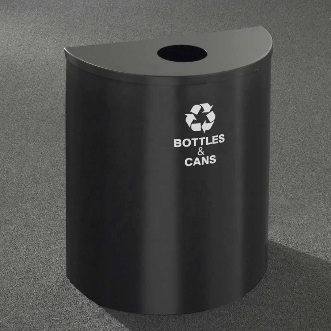Large Capacity Dual Half - Round Garbage Bin – Open Top, Iron Construction - MaxBin