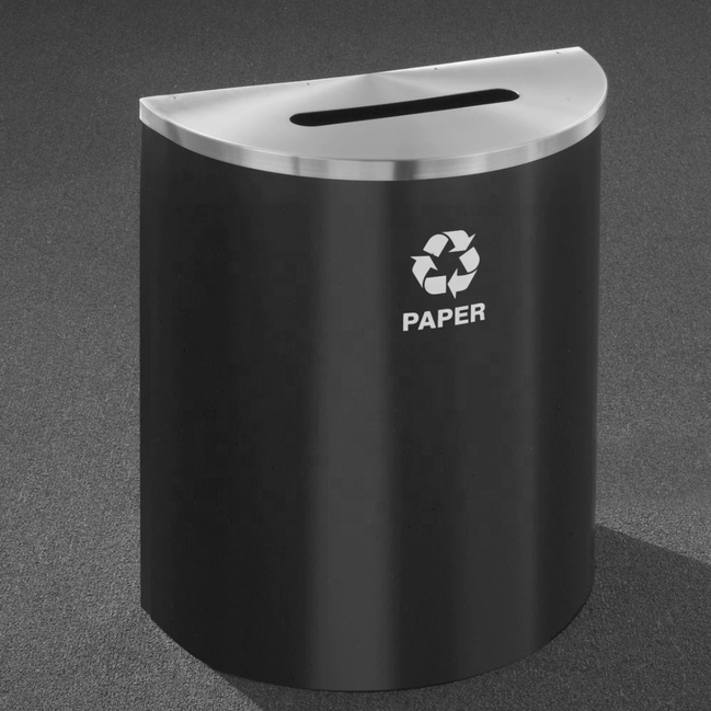 Large Capacity Dual Half - Round Garbage Bin – Open Top, Iron Construction - MaxBin
