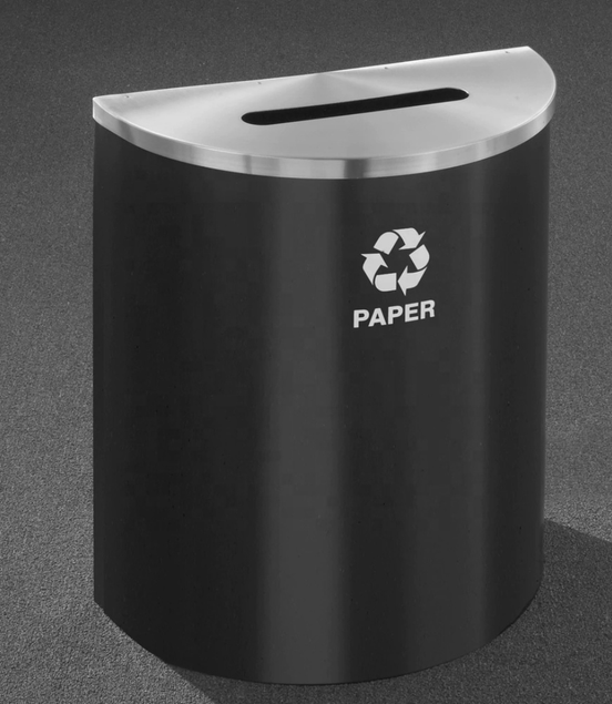 Large Capacity Dual Half - Round Garbage Bin – Open Top, Iron Construction - MaxBin