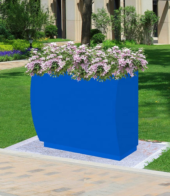 Large Metal Garden Planter Boxes – Rectangular Steel Flowerpots - MaxBin