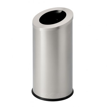 compare product 54 L Round Stainless Steel Open-Top Lobby Trash Bin (380×800mm)