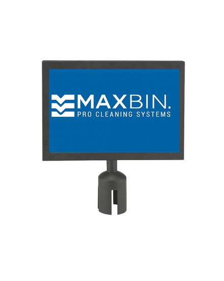 MAX A4 Crowd Control Stanchion – 1200 mm Black Powder - Coated Queue Post - MaxBin