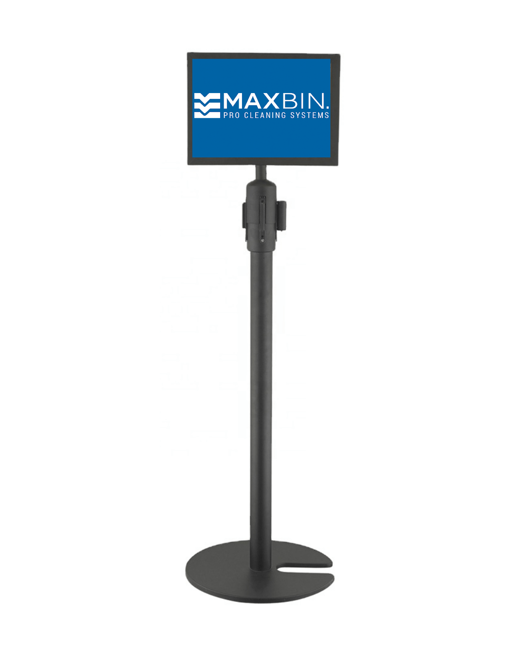 MAX A4 Crowd Control Stanchion – 1200 mm Black Powder - Coated Queue Post - MaxBin