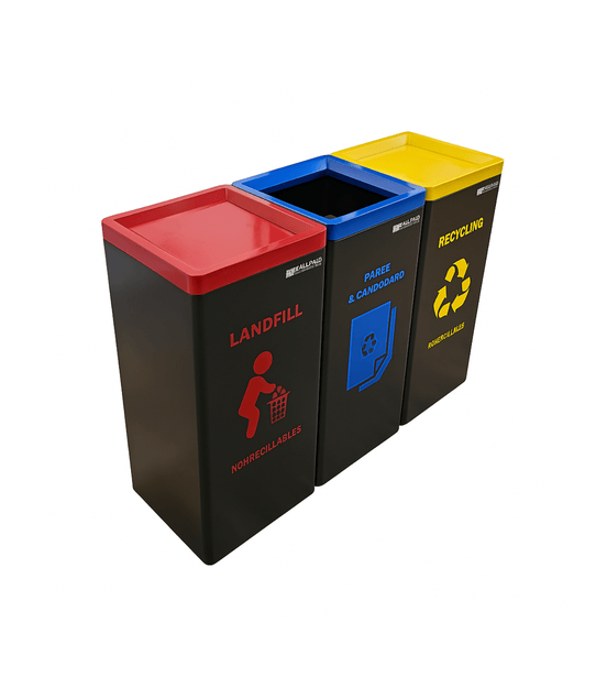 Maxbin Three Colour Recycling Stations - MaxBin
