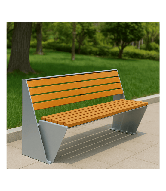 MaxBin Urban Steel & Timber Bench - MaxBin