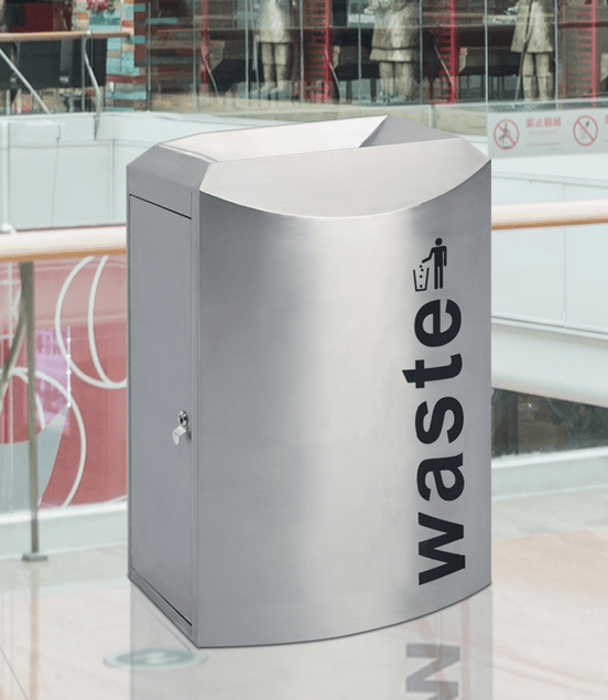 Modern Recycle / Segregation Trash Can – Outdoor / Commercial Metal Bin - MaxBin