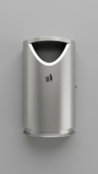 17-Gallon Commercial Stainless Steel Open-Top Trash Bin – Heavy Duty / Indoor-Outdoor