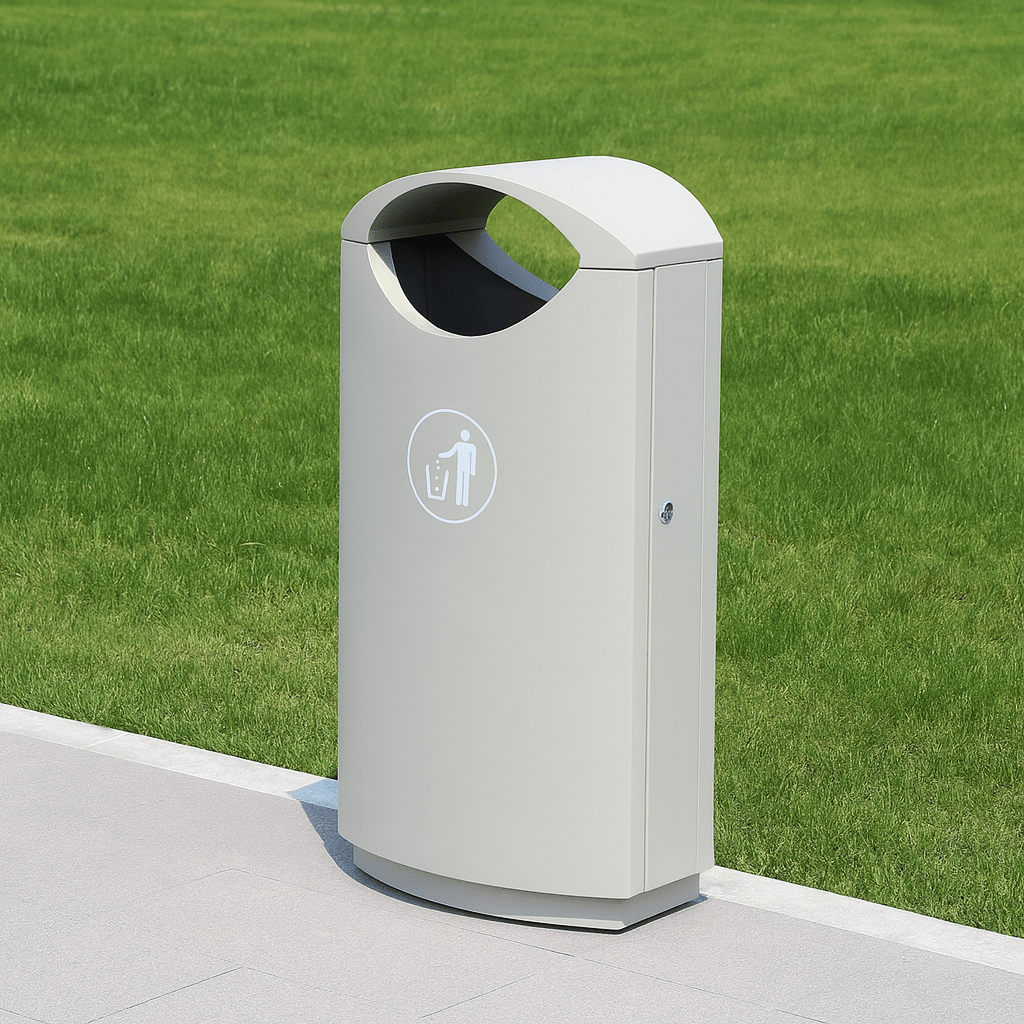 Stainless Steel 60 L Outdoor Recycling Bin – Powder-Coated, Durable, Eco-Friendly