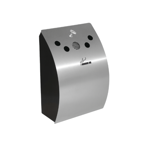 Stainless Steel Wall - Mounted Outdoor Ashtray Bin (352 × 245 × 142 mm) - MaxBin