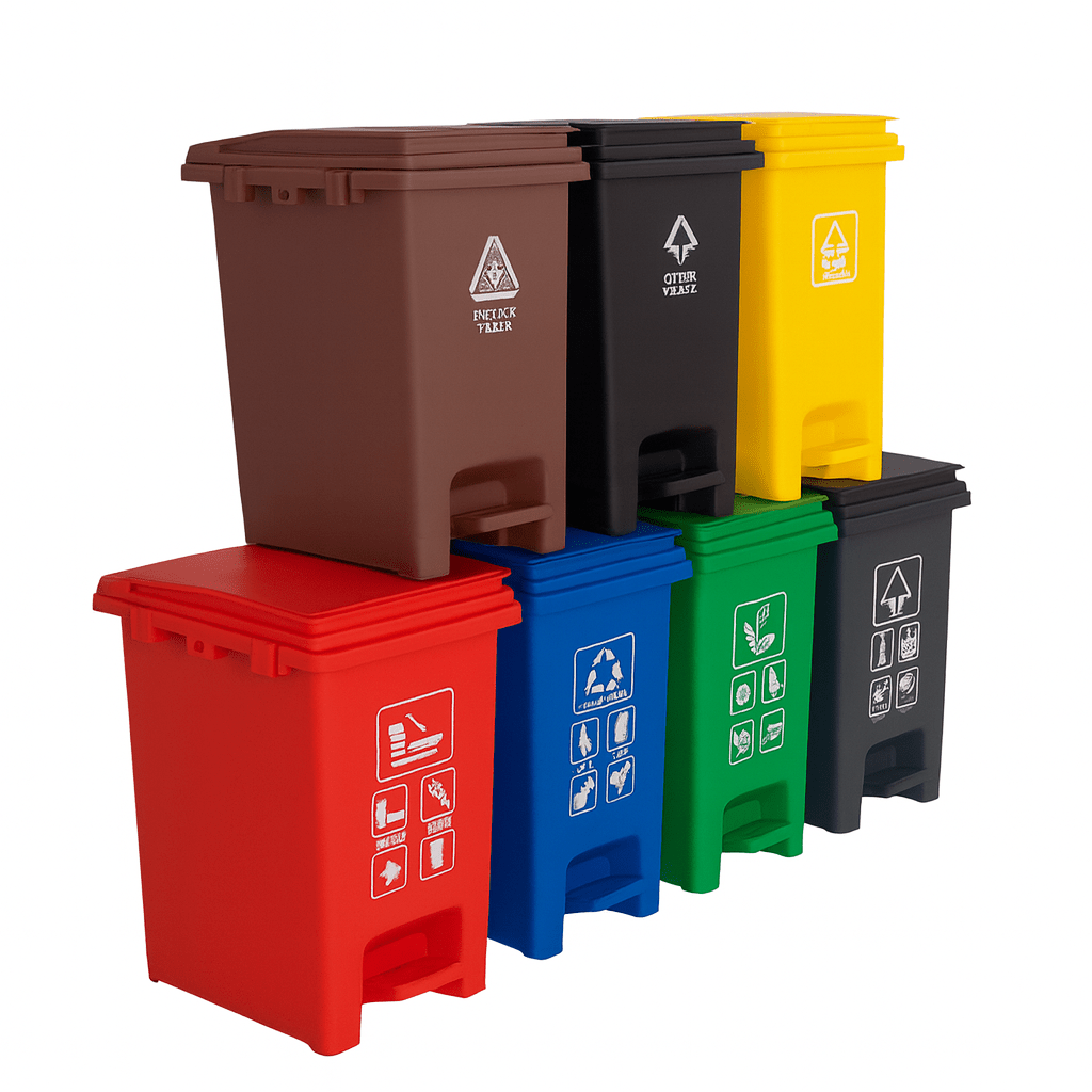 Waste Bin with Foot Pedal – Medical & Clinical Plastic Recycling Container (15 L / 20 L / 30 L) - MaxBin